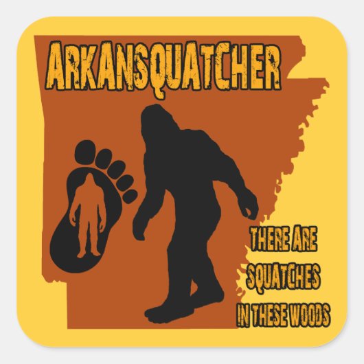 Arkansquatcher Vierkante Sticker (Voorkant)