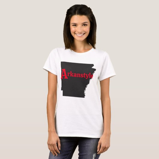 Arkanstyle rode tekst t-shirt (Voorkant volledig)