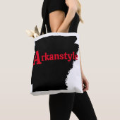 Arkanstyle rode tekst tote bag (Dichtbij)