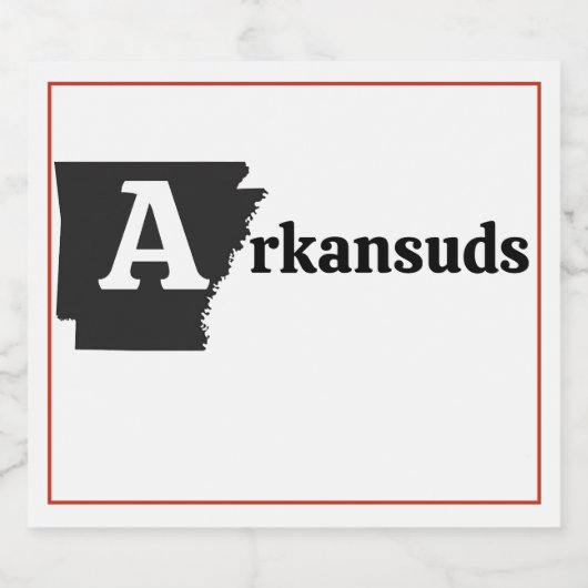 Arkansuds Bier Etiket (Enkel label)