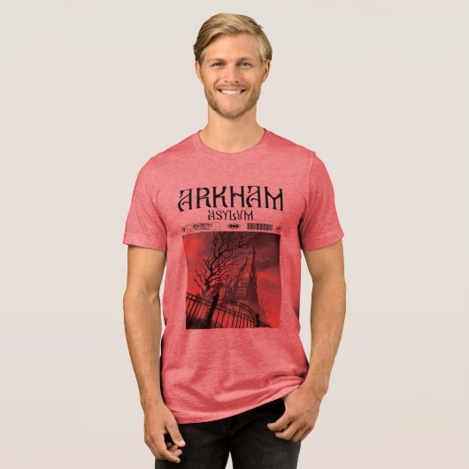 Arkham Asylum: Beperkt Tri-Blend Shirt (Voorkant volledig)
