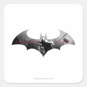 Arkham City Bat Symbol Vierkante Sticker