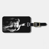 Arkham City | Batman Black en White Wide Pose Bagagelabel (Voorkant horizontaal)