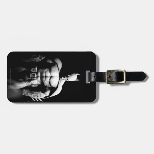 Arkham City | Batman Black en White Wide Pose Bagagelabel (Voorkant horizontaal)