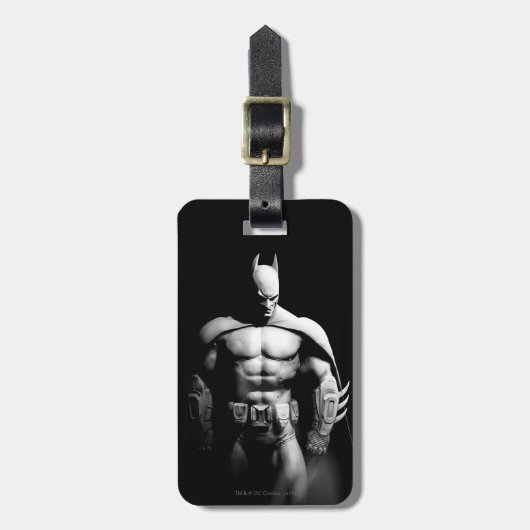 Arkham City | Batman Black en White Wide Pose Bagagelabel (Voorkant verticaal)