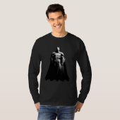 Arkham City | Batman Black en White Wide Pose T-shirt (Voorkant volledig)