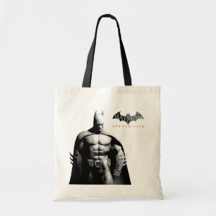 Arkham City Batman Black en White Wide Pose Tote Bag