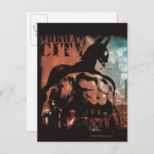 Arkham City Batman gemengde media Briefkaart (Voorkant / Achterkant)