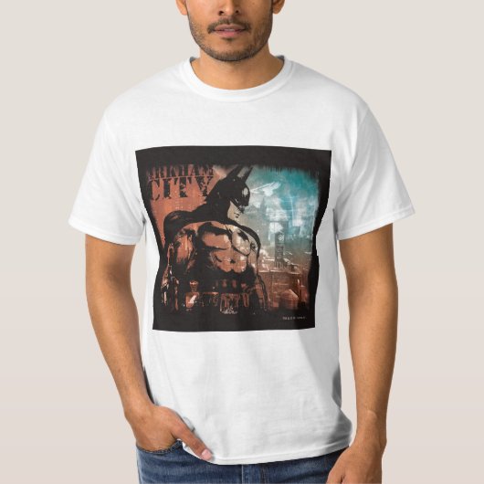Arkham City Batman gemengde media T-shirt (Voorkant)