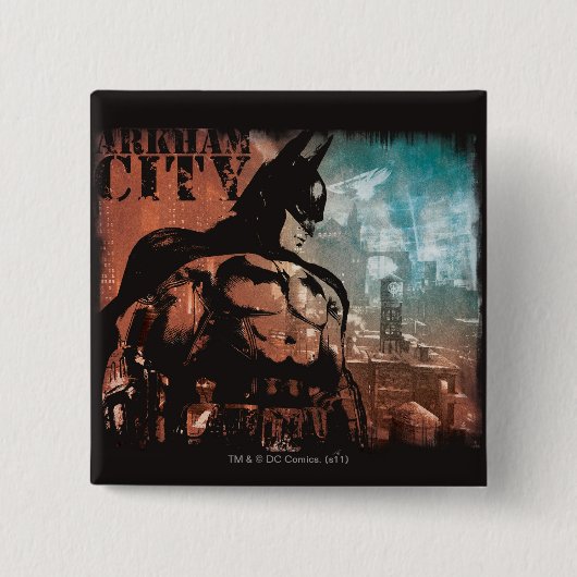 Arkham City Batman gemengde media Vierkante Button 5,1 Cm (Voorkant)