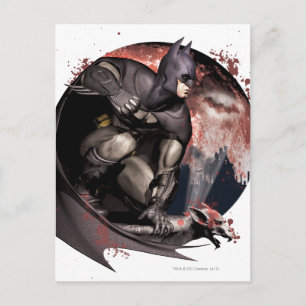 Arkham City Batman Moon Briefkaart