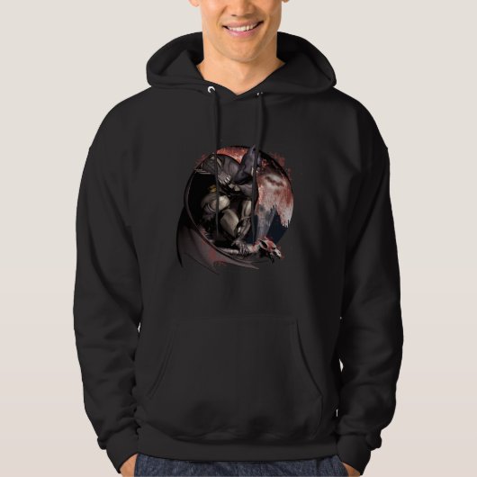 Arkham City Batman Moon Hoodie (Voorkant)