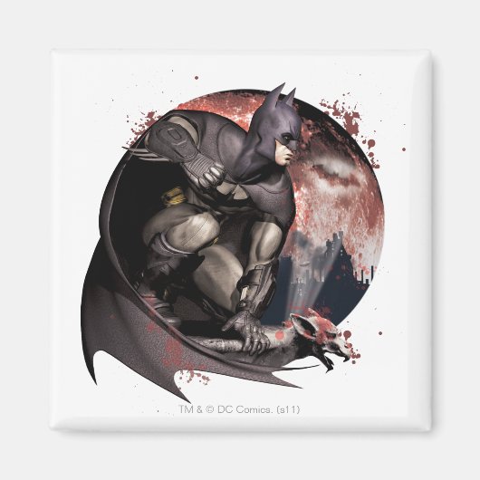 Arkham City Batman Moon Magneet (Voorkant)