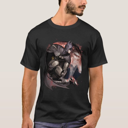 Arkham City Batman Moon T-shirt (Voorkant)