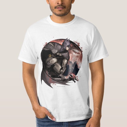 Arkham City Batman Moon T-shirt (Voorkant)