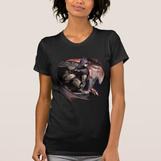 Arkham City Batman Moon T-shirt (Voorkant)
