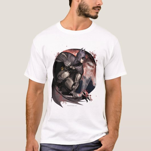 Arkham City Batman Moon T-shirt (Voorkant)