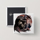 Arkham City Batman Moon Vierkante Button 5,1 Cm (Voorkant /achterkant)