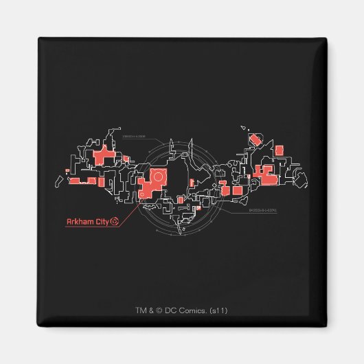 Arkham City Diagram Magneet (Voorkant)