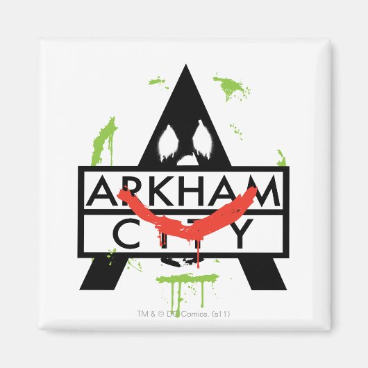 Arkham City Icon w/ Joker marks 2 Magneet (Voorkant)