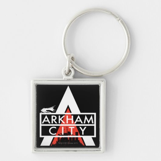 Arkham City Logo White Sleutelhanger (Voorkant)