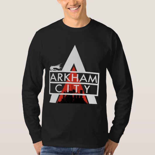 Arkham City Logo White T-shirt (Voorkant)