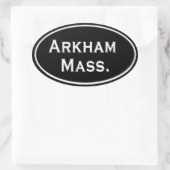Arkham Mass. Ovale Sticker (Tas)