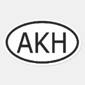 Arkham Ovale Sticker (Voorkant)