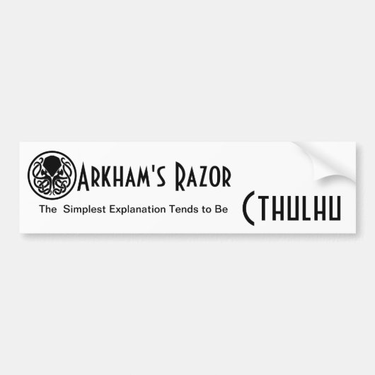 Arkham's Razor Bumpersticker (Voorkant)