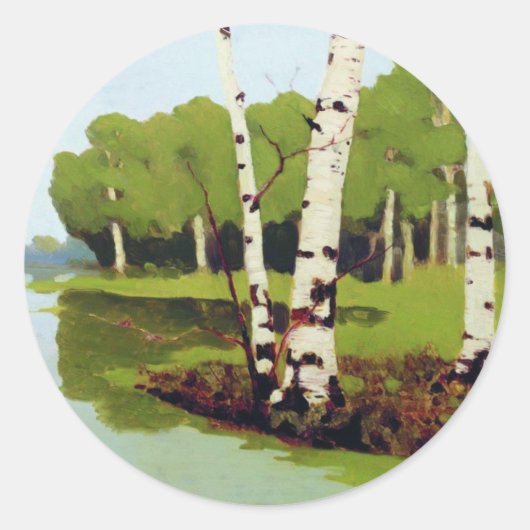 Arkhip Kuindzhi Landschap Fine Art Ronde Sticker (Voorkant)