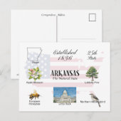 Arksansas State Briefkaart (Voorkant / Achterkant)