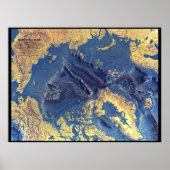 "Arktis: 1971/heute - 3d Meeresgrund Karte ... Po Poster (Voorkant)