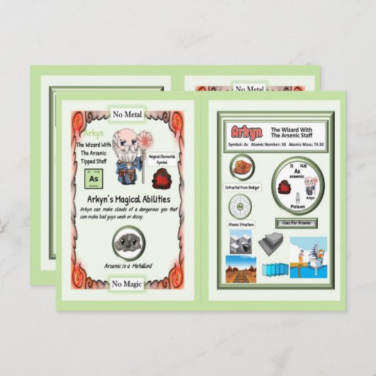 Arkyn Wizard - Arsenic Element Briefkaart (Voorkant / Achterkant)