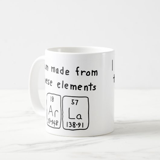 Arla Periodieke Naam mok (Voorkant links)