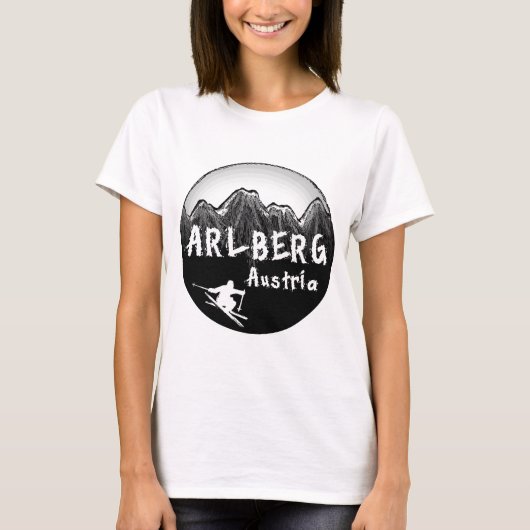 Arlberg Austria skier T-shirt (Voorkant)
