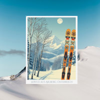 Arlberg Oostenrijk Europa skivakantie retro Briefk