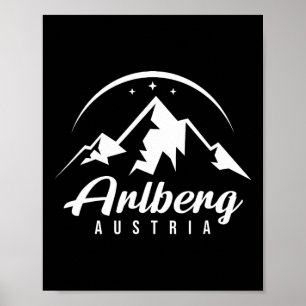 Arlberg Oostenrijk Ski Resort Snowboarding Sou Poster