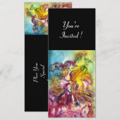 ARLECCHINA VIOLINIST Mardi Gras Maskerade Feest Kaart (Voorkant / Achterkant)