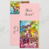 ARLECCHINA VIOLINIST Mardi Gras Masquerade Party Kaart (Voorkant / Achterkant)