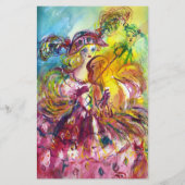 ARLECCHINA VIOLINIST / Venetiaanse carnavalsnacht Briefpapier (Achterkant)