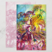 ARLECCHINA VIOLINIST / Venetiaanse carnavalsnacht Briefpapier (Voorkant / Achterkant)