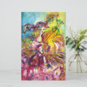 ARLECCHINA VIOLINIST / Venetiaanse carnavalsnacht Briefpapier (Staand voorkant)