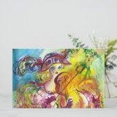 ARLECCHINA VIOLINIST / Venetiaanse carnavalsnacht  Briefpapier (Staand voorkant)