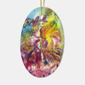 ARLECCHINA VIOLINIST / Venetiaanse carnavalsnacht Keramisch Ornament (Links)