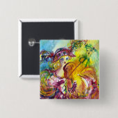 ARLECCHINA VIOLINIST / Venetiaanse carnavalsnacht Vierkante Button 5,1 Cm (Voorkant /achterkant)