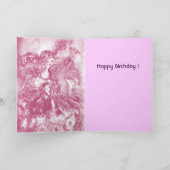 ARLECCHINA VIOLINIST/Venetian Happy Birthday Kaart (Binnen)