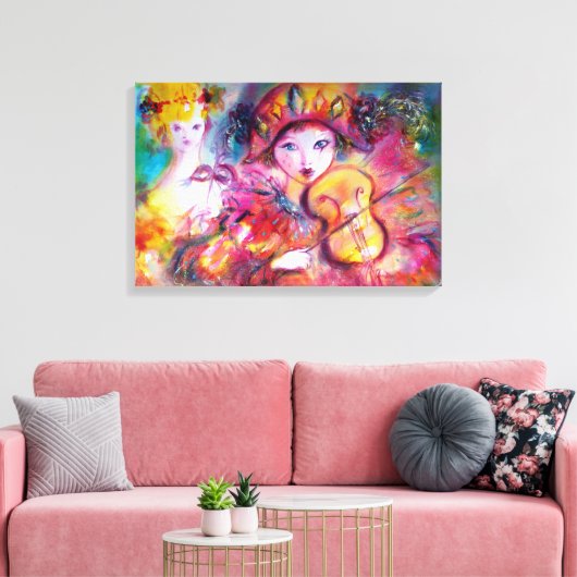 ARLECCHINO EN COLOMBINA CANVAS AFDRUK (Insitu (Woonkamer))
