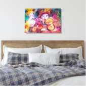 ARLECCHINO EN COLOMBINA CANVAS AFDRUK (Insitu (Slaapkamer))