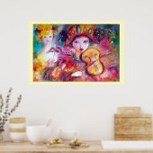 Arlecchino en Colombina, kolossale afmeting Poster (Keuken)