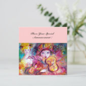 ARLECCHINO EN COLOMBINA /Venetiaans Carnaval Aankondiging (Staand voorkant)